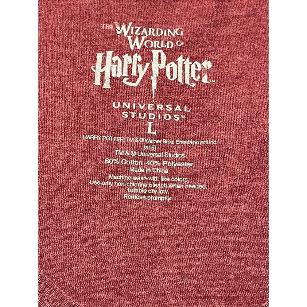Warner Bros. Harry Potter Gryffindor Quidditch Womens Shirt Size Large Maroon - Picture 5 of 7